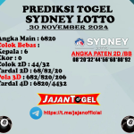 PREDIKSI SYDNEY 30 November 2024