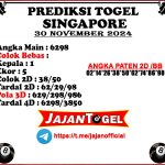 PREDIKSI SINGAPORE 30 November 2024