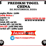 PREDIKSI CHINA 30 November 2024