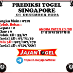 PREDIKSI SINGAPORE 01 DESEMBER 2024