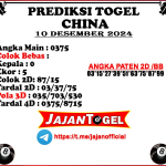 PREDIKSI CHINA 10 DESEMBER 2024