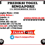 PREDIKSI SINGAPORE 14 DESEMBER 2024