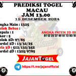 PREDIKSI TOGEL TOTOMACAU 4D P2 15 DESEMBER 2024