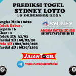 PREDIKSI SYDNEY 16 DESEMBER 2024