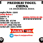 PREDIKSI CHINA 16 DESEMBER 2024