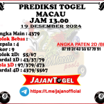 PREDIKSI TOGEL TOTOMACAU 4D P2 19 DESEMBER 2024