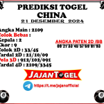 PREDIKSI CHINA 21 DESEMBER 2024