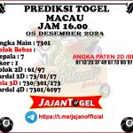 PREDIKSI TOGEL TOTOMACAU 4D P3 05 DESEMBER 2024