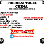 PREDIKSI CHINA 22 DESEMBER 2024