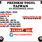 PREDIKSI TAIWAN 22 DESEMBER 2024