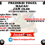 PREDIKSI TOGEL TOTOMACAU 4D P4 25 DESEMBER 2024