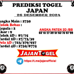 PREDIKSI JAPAN 26 DESEMBER 2024