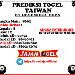 PREDIKSI TAIWAN 27 DESEMBER 2024